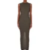 Sukienka RICK OWENS FW25 CONCORDIANS z motywem TANK DRESS z lekkiej dzianiny BOSCO RASATO RP02E4676MLK-25