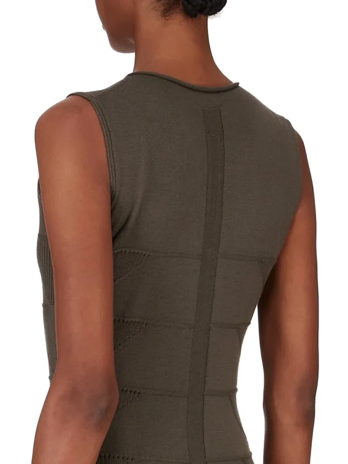 Sukienka RICK OWENS FW25 CONCORDIANS z motywem TANK DRESS z lekkiej dzianiny BOSCO RASATO RP02E4676MLK-25
