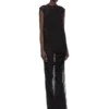 Suknia RICK OWENS CONCORDIANS NOUVEAU FW25 z czarnego, prześwitującego wełnianego dżerseju. RP02E4574JWR-09