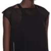 Suknia RICK OWENS CONCORDIANS NOUVEAU FW25 z czarnego, prześwitującego wełnianego dżerseju. RP02E4574JWR-09